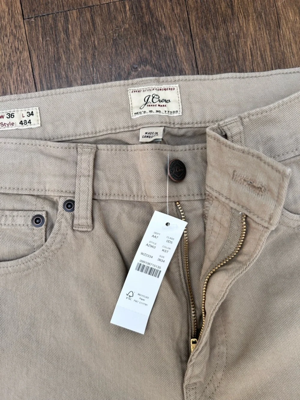 J. Crew Men’s Jeans in Light Beige